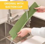 Silicone Sink Splash Guard for Kitchen and Bathroom, Anti-Spill Faucet Splash Stopper, Kitchen Sink Splash Guard, Flexible Oil-Proof Water Baffle Plate with Strong Suction Cups - Image 4