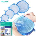 FRAKIN 6Pcs Universal Food Silicone Cover Silicone Stretch Lids For Cookware Reusable Stretch Lids silicone lid covers silicone lids - Image 2