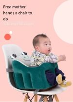 MultiFunction Baby Cartoon Back Support Seat Dining Chair Car Seats with Safety Straps Stuffed Plush Sofa Baby Children Sofa Learning Training Cushion Seater Toddler Nest Infant Floor Seat Cotton Nest Chair Babies Toys with 2 Holes Legs For 0-2 Years - Image 5