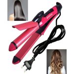 Nova 2 in 1 Hair Curler & Straightener 2009 - pink - Image 3