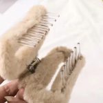 Fluffy Colors Hair catcher for girls . Girls hair claw plush cute fur stylish look fashion statement hairstyle - Image 6