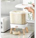 12KG Rice Storage Box Separate Grain Storage Box Grain Grain Rice Bucket Kitchen Household | Airtight Separate Grain Storage Container with Lid | Kitchen Household Cereal Dispenser & Rice Bucket Organizer - Image 4