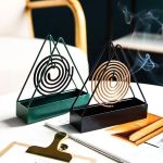 Triangular Mosquito Coil Holder, Spiral Mosquito Coil Holder Iron Frame Insect Repellent Incense Rack