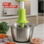 Chopper – 2L Heavy-Duty Stainless Steel Manual Food Cutter | Easy Meat & Veg Prep