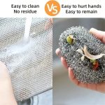 Pack of 10 Heavy-Duty Wire Dishwashing Rags & Non-Scratch Microfiber Sponges - Reusable Double-Sided Cleaning Cloths for Kitchen, Effective for Dishes, Pots, and Countertops - Image 2