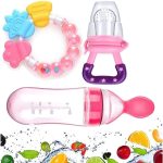 Tawakkal Mart Pack of 3 Silicone Baby Food Dispensing Spoon Bottle 90ML, Fruit Pacifer Fruit Nibbler, Silicone Teething Toys Teether Rattel - Image 3