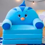 3 layer Cute Children seat kids cartoon sofa Foldable Sofa bed 2in1