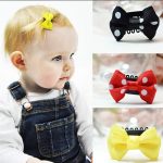 Pack of 3 pairs Sweet Baby Girl Bow Hair clips for baby random colors+random desings - Image 4