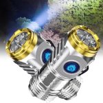 Mini Flash Super Power Flashlight,Thumb Flashlight,Led Mini Flashlight 1600 high Lumens Rechargeable,5modes Long Beam Spotlight Pocket EDC Flashlight for Hiking,Camping