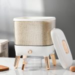 12KG Rice Storage Box Separate Grain Storage Box Grain Grain Rice Bucket Kitchen Household | Airtight Separate Grain Storage Container with Lid | Kitchen Household Cereal Dispenser & Rice Bucket Organizer - Image 5