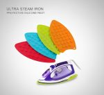 01 Pc Creative Anti-slip Heat Resistant Silicone Iron Mat Hot Safety Protection Ironing Rest Pad Insulation Boards (Multicolour) FORM BS GIFT CENTER - Image 2