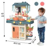 Mega Pretend Play Kitchen Console Food Playset - Little Kids Kitchen Pretend Play Set with Light & Sound and Plastic Accessories Included Playset Toys for Girls and BoysKIDS MULTIFUNCTIONAL KITCHEN SET (SMOKE , LIGHT, WATER TAB , MUSIC - Image 2