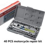 Original Aiwa 40 Piece Toolkit Tool kit Combination Socket Ratchet Wrench Set Tool Kit Toolkit Goti Set Ring Spanner Pana Set Screw Driver Bit Set Hand Toolkit Tools Kit Car Bike Cycle Repairing Hand Tool kit Toolkit Set Screwdriver Toolkit Drill Machine - Image 6
