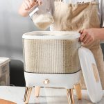 12KG Rice Storage Box Separate Grain Storage Box Grain Grain Rice Bucket Kitchen Household | Airtight Separate Grain Storage Container with Lid | Kitchen Household Cereal Dispenser & Rice Bucket Organizer