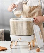 12KG Rice Storage Box Separate Grain Storage Box Grain Grain Rice Bucket Kitchen Household | Airtight Separate Grain Storage Container with Lid | Kitchen Household Cereal Dispenser & Rice Bucket Organizer