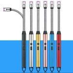 Electric Arc Lighter Rechargeable Lighters Long Neck LED Battery Indicator Windproof 360 degree free rotation Specialty Kitchen Tools - Image 5