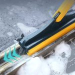 Bathroom Cleaning Brush with Wiper 2 in 1 Tiles Cleaning Brush Floor Scrub Bathroom Brush with Long Handle 120° Rotate Bathroom Floor Cleaning Brush Home Kitchen Bathroom Cleaning Accessories (Multicolor) - Image 4