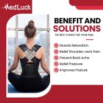 X-Shape Adjustable Back Posture Corrector for Men Women | Shoulder & Back Support Belt | Spine & Posture Correcting Brace | Slouching Relieve Pain Posture Corrector - Image 4