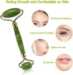 (Original Stone) Jade Roller and Gua Sha Set, Beyond Jade Face Roller - Face Massager, Facial Roller for Skin, Eyes, Neck - Noiseless Design - Jade Roller & Guasha Reduce Puffiness and Improve Wrinkles - Guasha Stone Self Care Gift for Man Women - Image 4