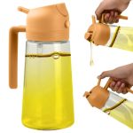 2in1 Olive Oil Sprayer Bottle Kitchen high-pressure Sprayer Bottle Leak-proof BBQ Air Fryer Sprayer Oil Camping Cookware Tool 450ml - Image 2