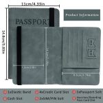 Portable PU Leather Travel Passport Holder, Credit ID Card Wallet Waterproof, Passport Wallet For Men And Women. - Image 7