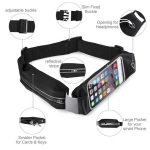 Slim Waterproof Running Belt Fanny Pack with Keychain & Zipper Pocket –Waist Pouch with Reflective Strip, Touch Screen Window, Sweatproof Sports Gear for Men & Women, Ideal for Mobile, Money, AirPods, Gym, Running, Hiking, Walking – Fits All Smartphone - Image 3