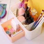 Makeup Organiser Cosmetic Storage Box Multi Functional Desktop Tidy Organiser Holder with Drawer Random Colour - Image 5