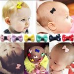 Pack of 3 pairs Sweet Baby Girl Bow Hair clips for baby random colors+random desings - Image 6