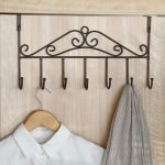 Big Size Over Door Metal Hanger Stand With 7 Hooks Kitchen Accessories Bedroom And Bathroom, Hanging Clothes Organizer Stand Rack , coated hangers , Hanging Storage Rack for Hat, Coats, Purses, Scarves, Clothes, Jackets, Belt, Bedroom, Bathroom, Clos