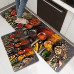 2pcs Kitchen Runner Mat Non Slip Super absorbent Bedroom Long Bedside Area Rug Soft Washable Carpet Bathroom Entrance Doormat