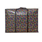 Extra Large Laundry Shopping Bags - Waterproof Storage Bag with Zipper and Handles for Travel, Moving, Packing Clothes - Random Colours