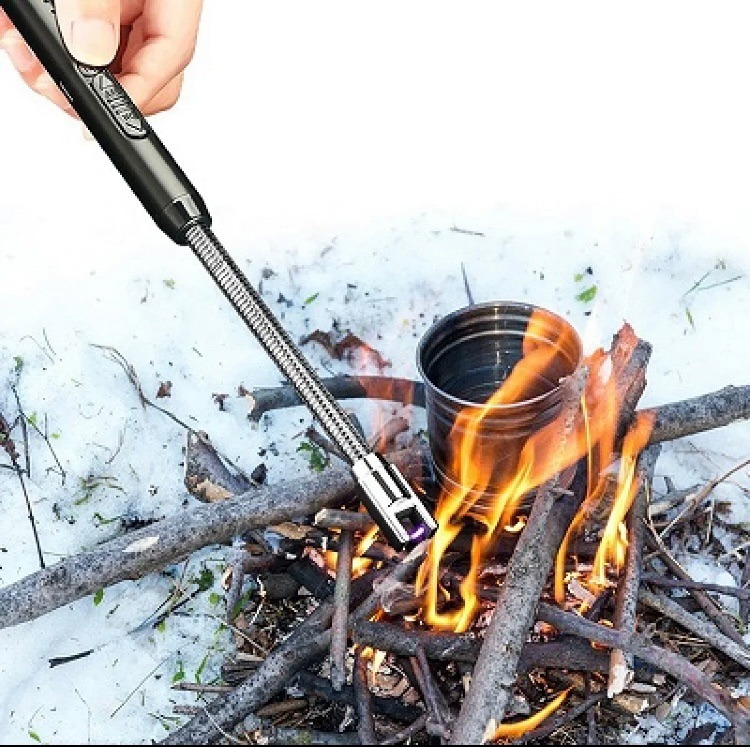 imgi_66_dba1f4b1ddee3dec8ff35c8db7b95565 Electric Arc Lighter Rechargeable Lighters Long Neck LED Battery Indicator Windproof 360 degree free rotation Specialty Kitchen Tools - Image 1