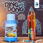 DING DONG Kids Water Bottle – 100% BPA-Free | 4-Hour Cold Retention | Unbreakable & Portable with Belt Handle – Cartoon Printed 400ml - Image 3