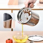 1.4 L Oil Strainer Pot Fine Mesh Fast Filtering With Lid Stainless Steel Frying Bacon Fat Oil Storage Container Kitchen Supplies - Image 5