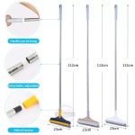 Bathroom Cleaning Brush with Wiper 2 in 1 Tiles Cleaning Brush Floor Scrub Bathroom Brush with Long Handle 120° Rotate Bathroom Floor Cleaning Brush Home Kitchen Bathroom Cleaning Accessories (Multicolor) - Image 5