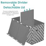 Kids large Toy Storage Box Container Bins for Nursery, Playroom Flip-Top Lid, Decorative Holders Collapsibe Storage Box Container Bins for Nursery, Playroom, Closet, Home Organizer (Black) by baby delights - Image 4