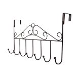 Big Size Over Door Metal Hanger Stand With 7 Hooks Kitchen Accessories Bedroom And Bathroom, Hanging Clothes Organizer Stand Rack , coated hangers , Hanging Storage Rack for Hat, Coats, Purses, Scarves, Clothes, Jackets, Belt, Bedroom, Bathroom, Clos - Image 3