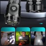 Mini Flash Super Power Flashlight,Thumb Flashlight,Led Mini Flashlight 1600 high Lumens Rechargeable,5modes Long Beam Spotlight Pocket EDC Flashlight for Hiking,Camping - Image 3
