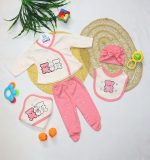 Baby Gift Set Suit 06 Items (swaddle wrap, romper, Shirt, Pajama, Cap, Bib) Baby Gift pack/ New born Baby Set - Image 7