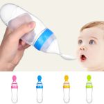 Little Crown Baby Silicone Squeeze Feeding Bottle With Spoon Food Rice Cereal Feeder 90MLBaby Silicone Squeeze Feeding Bottle With Spoon Food Rice Cereal Feeder 90ML - Image 2
