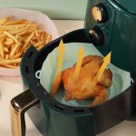 Air Fryer Silicone Basket/Reusable Airfryer Oven Baking Tray/Pizza Fried Chicken Silica Gel Pan Pad