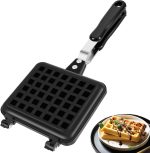 Non-Stick Waffles Maker Machine Kitchen Waffle Baking Mold Gas Pan Bubble - Image 3