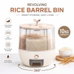 10L Revolving Grain Dispenser with Multiple Compartments | Rice, Cereal & Lentil Storage Box
