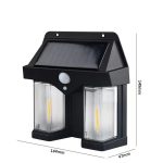 Double Solar Motion Sensor Light for Outdoor | Dual Head Wall Mounted LED Security Lamp | Human Body Induction Solar Powered Waterproof Garden Light | Automatic Energy-Saving Night Light for Home, Balcony, Driveway, Pathway, Yard - Image 6