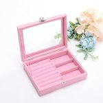 Fashion Portable Velvet Jewelry Ring Jewelry Display Organizer Box Tray Holder Earring Jewelry Storage Case Showcase - Image 4