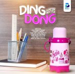 DING DONG Kids Water Bottle – 100% BPA-Free | 4-Hour Cold Retention | Unbreakable & Portable with Belt Handle – Cartoon Printed 400ml