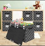 Kids large Toy Storage Box Container Bins for Nursery, Playroom Flip-Top Lid, Decorative Holders Collapsibe Storage Box Container Bins for Nursery, Playroom, Closet, Home Organizer (Black) by baby delights - Image 6