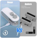 Mini Seal Machine, 2 in 1 USB Rechargeable Magnetic Heat Sealing & Cutting, Portable Handheld Vacuum Sealer for Food, Snacks, Chips, Fresh Storage, Plastic Bags Sealing Machine. (Multicolor) - Image 7