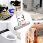 Foldable Sponge Mop with Squeeze | Stainless Steel Handle Floor Cleaning Mop | High Absorbent Water Wiper for Kitchen & Bathroom New One-Hand Press Mini Foldable Desktop Mop Self Wringing | Portable Sponge Mop for Kitchen Bathroom Glass Table | No Hand Wa - Image 3