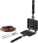 Non-Stick Waffles Maker Machine Kitchen Waffle Baking Mold Gas Pan Bubble - Image 4